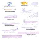 MIUSIE 13pcs Sewing Ruler Line French Curve Ruler Cutting Mat Set Yardstick Sleeve French Curve Cutting Knife Ruler Sewing Tool