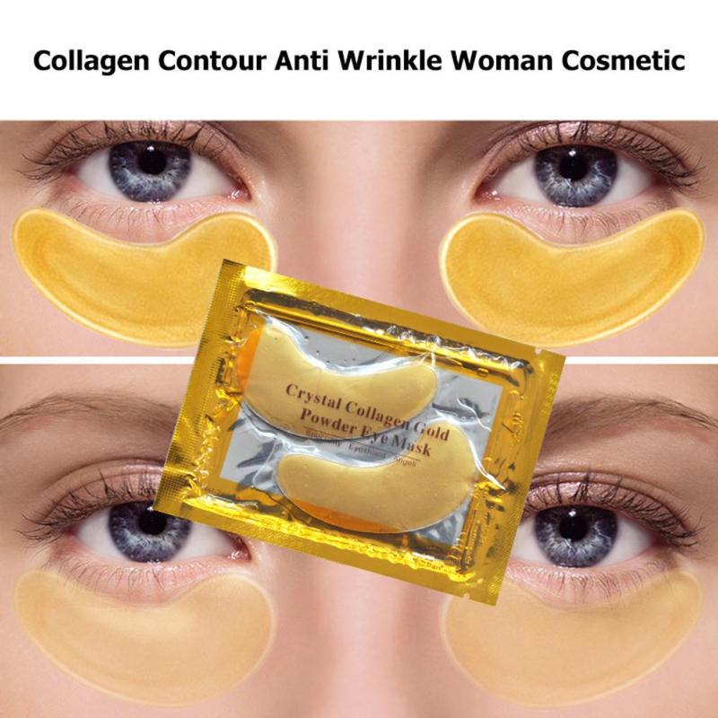 60 uds cristal colágeno oro polvo máscara de ojos antienvejecimiento círculos oscuros acné parches de belleza para el cuidado de la piel de los ojos cosméticos coreanos