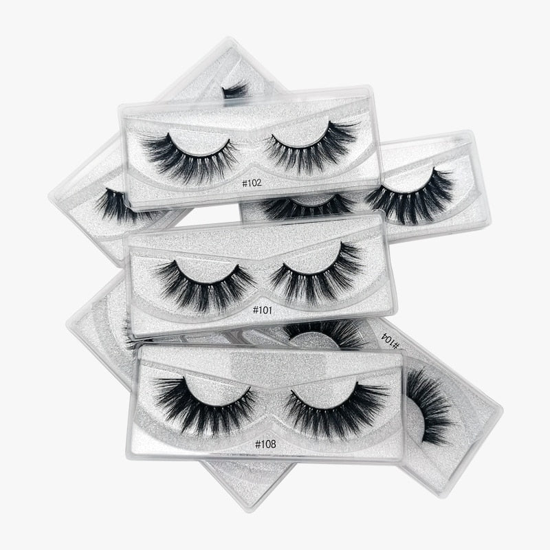 New 10 pairs faux mink eyelashes bulk wholesale natural long false eyelash extension 3d lashes fluffy soft fake cilios makeup