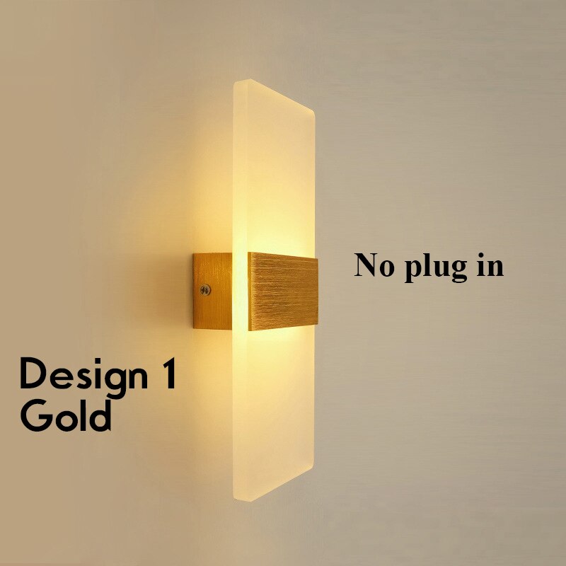 Decor Indoor Wall Lamp Plug In Dimming Acrylic Modern Bedroom Wall Light Led For Home Bedside Wall Sconce With Plug 12W 4 Colors