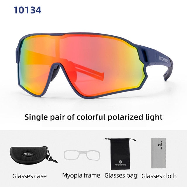 ROCKBROS Polarized Cycling Glasses  Clear Bike Glasses Eyewear UV400 Outdoor Sport Sunglasses Men Women Cycling Sunglasses