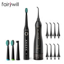 Fairywill Portable Oral Irrigator USB 300ml Rechargeable Dental Water Flosser Irrigator Dental Teeth Cleaner 3 Modes for Adult