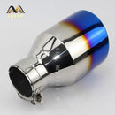 Car  Accessories Exhaust Tail Pipes  Muffler Tip Tail End Universal Stainless Steel Straight Flange blue For Bmw E46