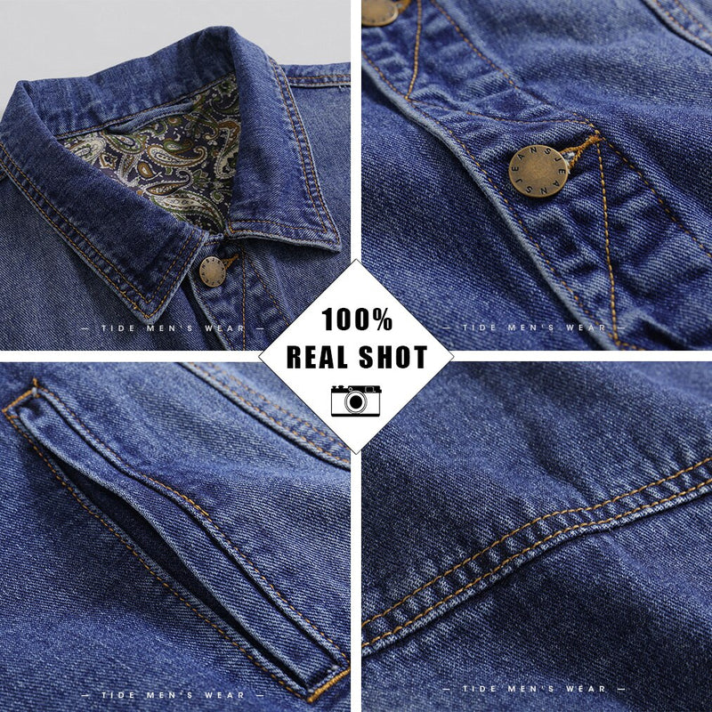 Big Size 2022 Men Kpop Fashion Casual Style Autumn Spring Cowboy Black Vest Jacket Man Denim Blue Cotton Vests Coats 5XL 6XL 7XL