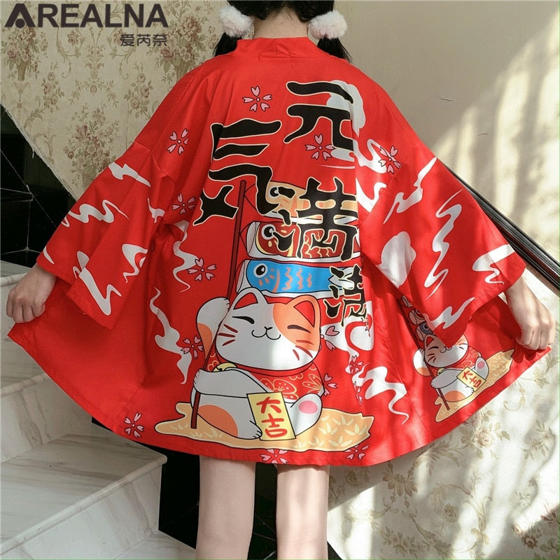 Dragon Anime Kimono Beach Girls Cosplay Dress Shirts New Korean Sunscreen Japanese Kimono Traditional Clothing Hombre Yukata Man