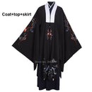 Samurai Man Kimono Set Dragon Print Harajuku Ancient Vintage Men Traditional Japanese Clothing Set Chinese Hanfu Performance