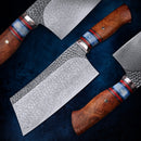PEDWIFE  7 inch Damascus Steel Chinese Cleaver Knife Chef Knife Stainless Steel Kitchen Knives Slicing Knives Cooking Tools