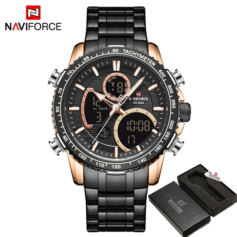 NAVIFORCE Men Watch Luxury Brand Digital Sports Watches Mens Quartz Wristwatch Male Luminous Waterproof Clock Relogio Masculino