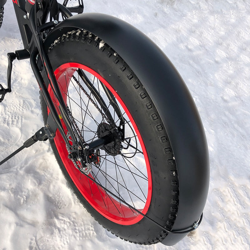 GORTAT Snow Bicycle Fender 26*4.0 Inch Mudguard Full Coverage Wings For Fat Bike Part Iron Material Strong Durable Free Shipping