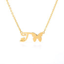 Butterfly Initial Necklace For Women Stainless Steel Gold Chain A-Z Letter Necklace Pendant Bijoux Femme 2020 Boho Jewelry Gift