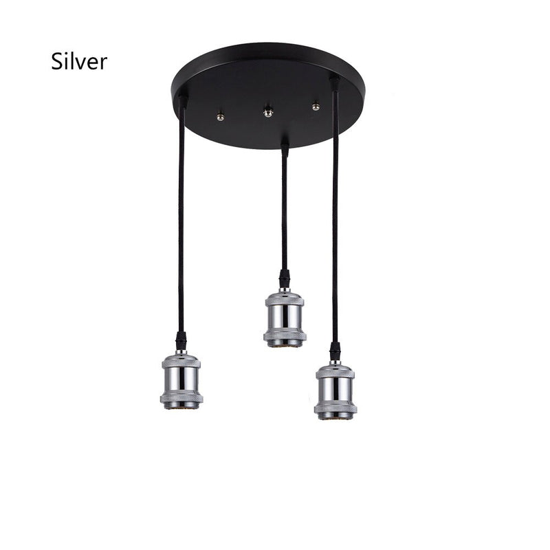 Retro Industrial Loft LED Bar Lámpara colgante E27 Socket Luces colgantes Aluminio Comedor Luces colgantes Cocina Lámparas colgantes