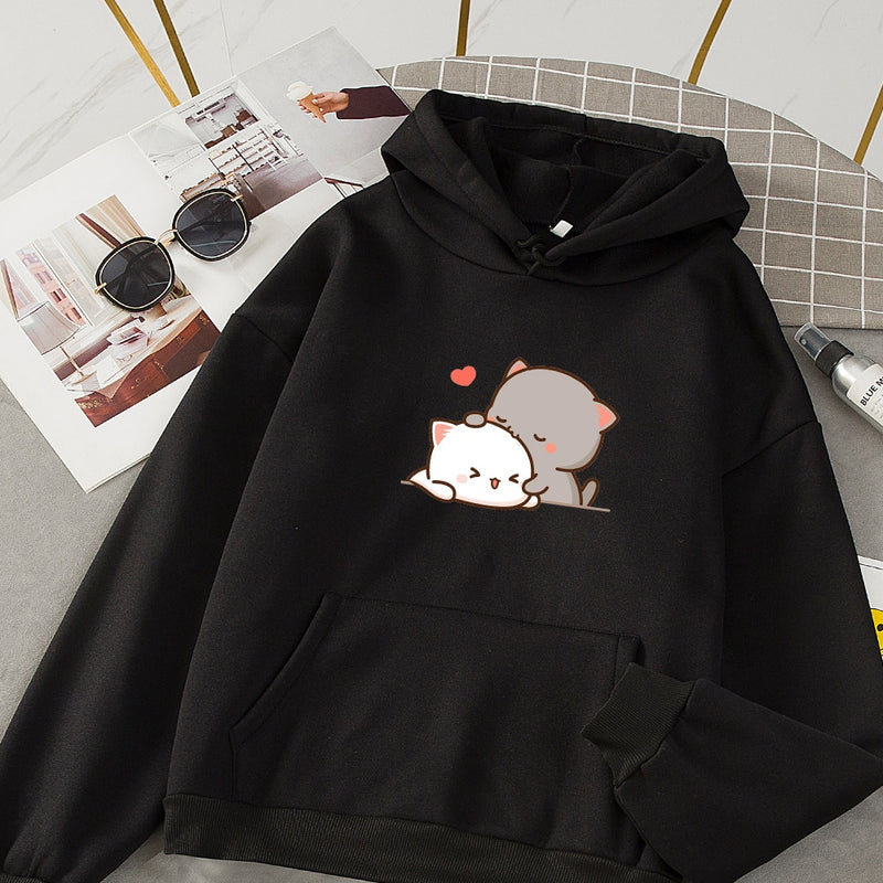 Frauen Herbst Hoodie Sweatshirts Korean Fashion Hoody für Damen Kawaii Anime Pullover Streetwear Plus Size Sweatshirts Paar