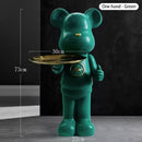 Home Decor Violent Bear Tray Large Ornaments Decoration Of Living Room Figurines For Interior Semi Manual Resin Crafts Sculpture