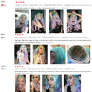 FREEDOM Synthetic Lace Wigs Long Natural Wave 30inch Omber Blue Rainbow Color Pink Hair Wigs Heat Resistant Fiber Cosplay Wigs