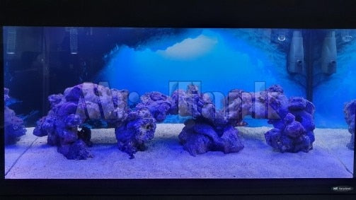 Mr.Tank Efecto 3D Bajo el agua Rayos de luz solar Cueva Acuario Fondo Pegatina Autoadhesivo Tanque de peces Telón de fondo Decoraciones