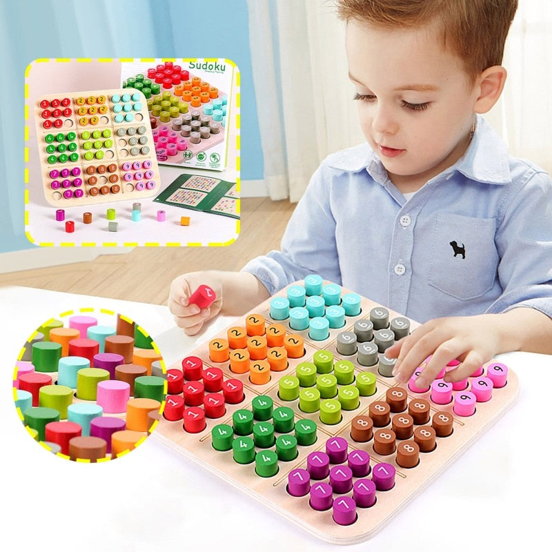 1pc Montessori Early Childhood Children Wooden Clip Ball Puzzle Parent-child Interactive Toy Children Gift Education Gift