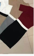 LDYRWQY Neues, farblich passendes Kleid für Damen, schlank, elastisch, kurzärmlig, gestrickt, Hüftboden