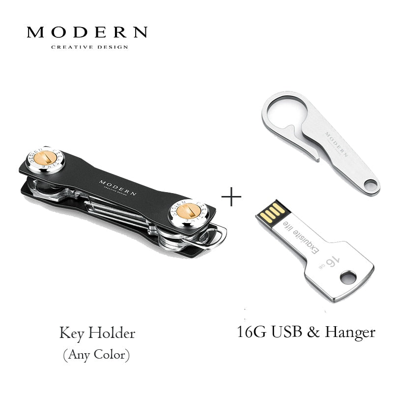 2022 Modern-Brand Aluminium Key Wallet DIY Schlüsselanhänger EDC Pocket Key Holder Key Organizer