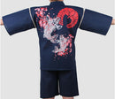 Traditioal Japanese Pajamas Sets Men Yukata Kimono Cotton Male Loose Japan Home Clothing Sleepwear Bathrobe Leisure Wear A52508