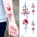 temporary armband tattoos waterproof temporary tattoo sticker flower lotus tattoo sleeve women wrist arm sleeves tatoo fake girl