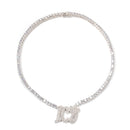 Uwin nombre collar cepillo personalizado doble capa letras colgante soldadura tenis cadena helado regalo personalizado envío de la gota