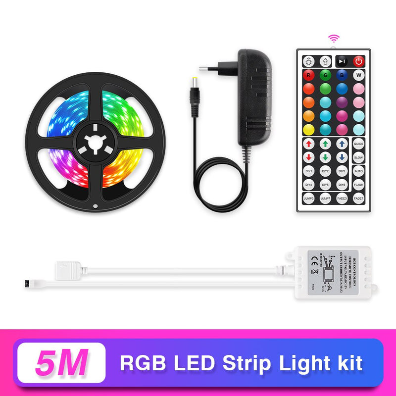 RGB LED Strip Light 5050 Flexible Ribbon LED Light Strip DC12V 5M 10M 20M Remote Full Kit For Living Room / Bed Room / Kitchen