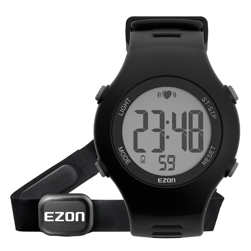 Monitor de ritmo cardíaco Hombres Deportes Polar Relojes Impermeable Digital Inalámbrico Correr Ciclismo Correa de pecho Hombres Mujeres Reloj deportivo