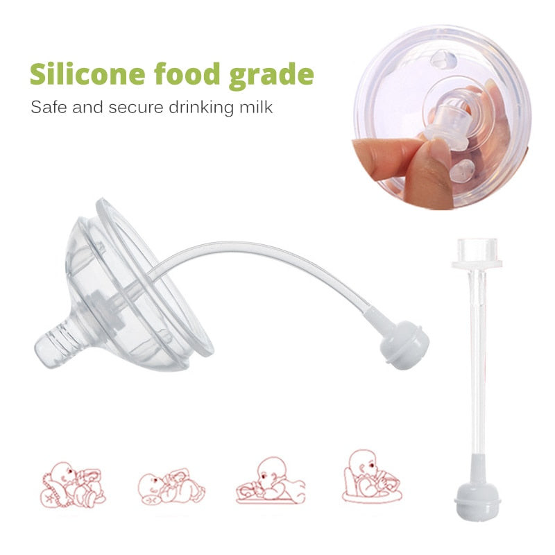 Baby Bottle Breastmilk Wide Neck Soft Silicone Feeding Container Baby Water Bottle kids Nursing Bottles