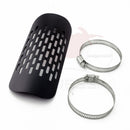 Black /Chrome Motorcycle Curved Exhaust Muffler Pipe Heat Shield Cover Guard Protector Universal for Honda Harley