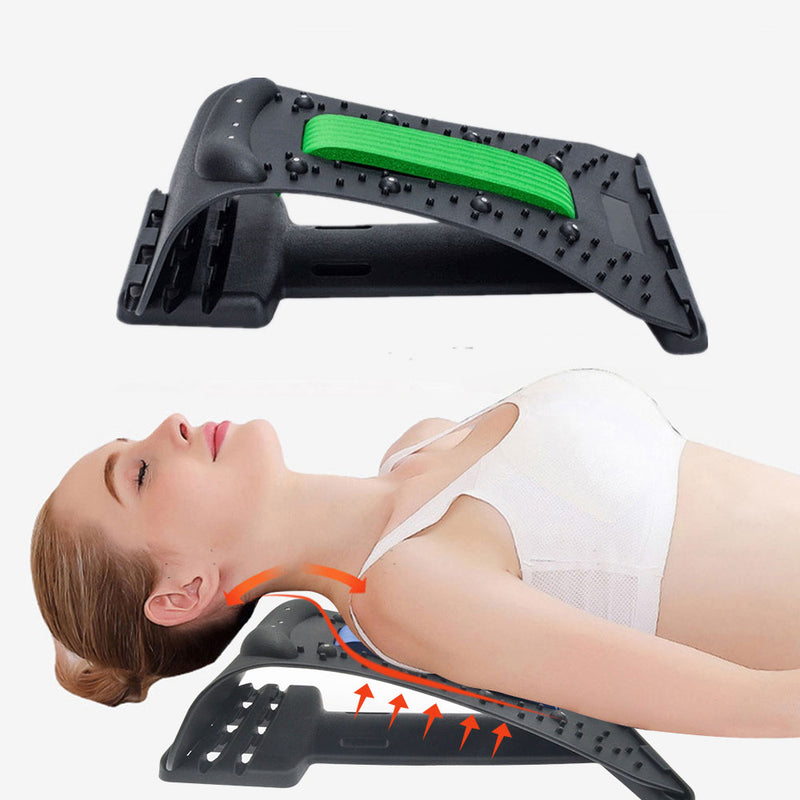 Neck and Back Stretch Massage Magnetic Therapy Acupressure Stretcher Fitness Equipment Lumbar Cervical Spine Support pain Relief