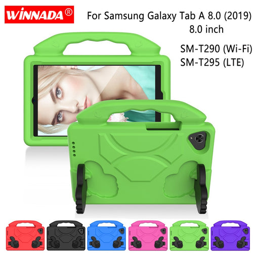 Für Samsung SM-T290 Hülle 8.0 Zoll T290 T295 EVA stoßfeste Tablet-Ständer Coque Hülle für Samsung Galaxy Tab A (2019) 8.0" SM-T295