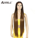 Noble Synthetic Lace Front Wigs For Women 38 Inch Straight Wig Lace Wig Ombre Blonde Lace Wigs Cosplay Straight Lace Front Wig