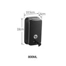 ROVOGO 500/800/1000Ml Black/Mirror Soap Dispenser Wall Mounted, Stainless Steel Bathroom Dispenser for Home Hotel