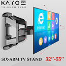 6 Arms TV Mount for 32-55&quot; MAX VESA 400x400mm LCD Bracket Wall Stand Full Motion Tilt RetractableTV Mount Retractable Bracket