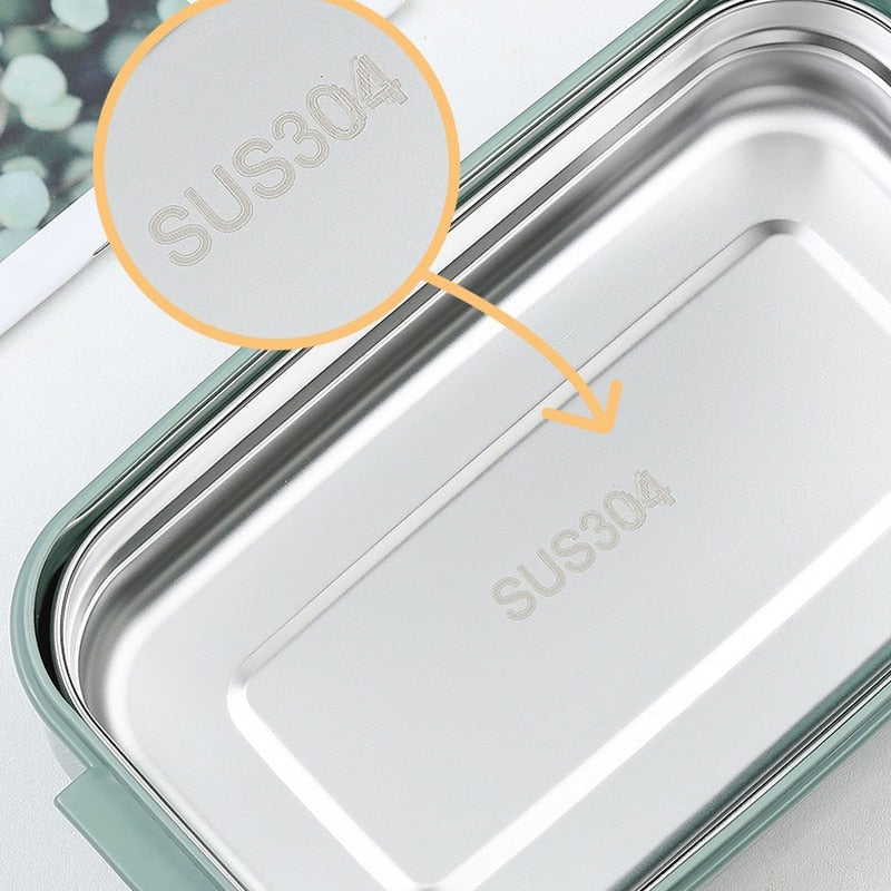 Double Stainless Steel lunch box for kids japanese snack box insulated lunch container food storage containers for hot food