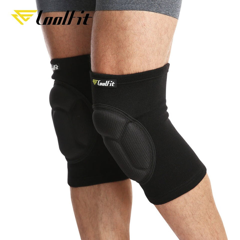 CoolFit, 1 par, engrosamiento, fútbol, ​​voleibol, deportes extremos, rodilleras, soporte, protección, ciclismo, rodillera, rodillera