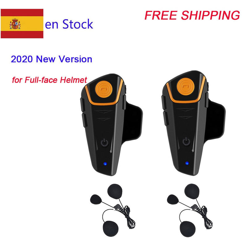 2022 versión BT-S2 1000m 30M IPX7 impermeable Moto casco Bluetooth inalámbrico auricular motocicleta bluetooth intercomunicador para motocicleta