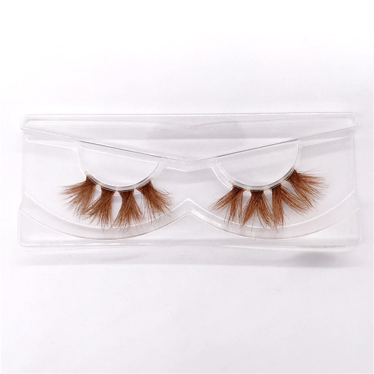 Xinemilin BLONDE 3D mink pestañas postizas al por mayor natural individual marrón pestañas postizas maquillaje 15 25mm suministros de extensión de pestañas