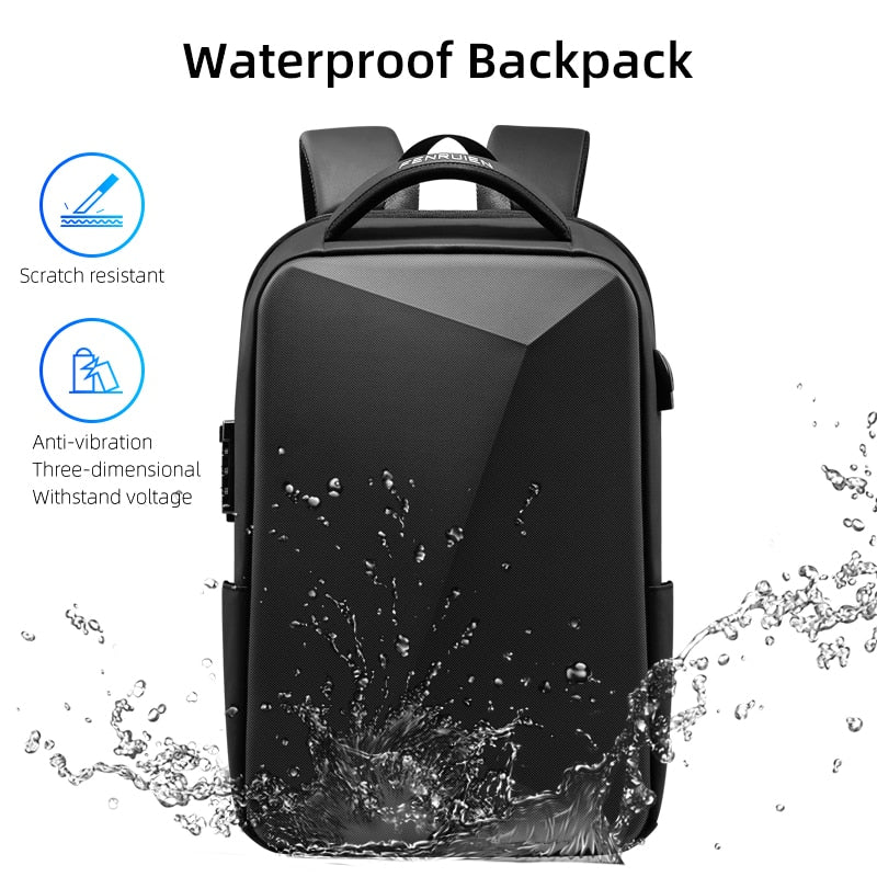 Fenruien Marke Laptop Rucksack Anti-Diebstahl Wasserdichte Schulrucksäcke USB Lade Männer Business Reisetasche Rucksack Neues Design