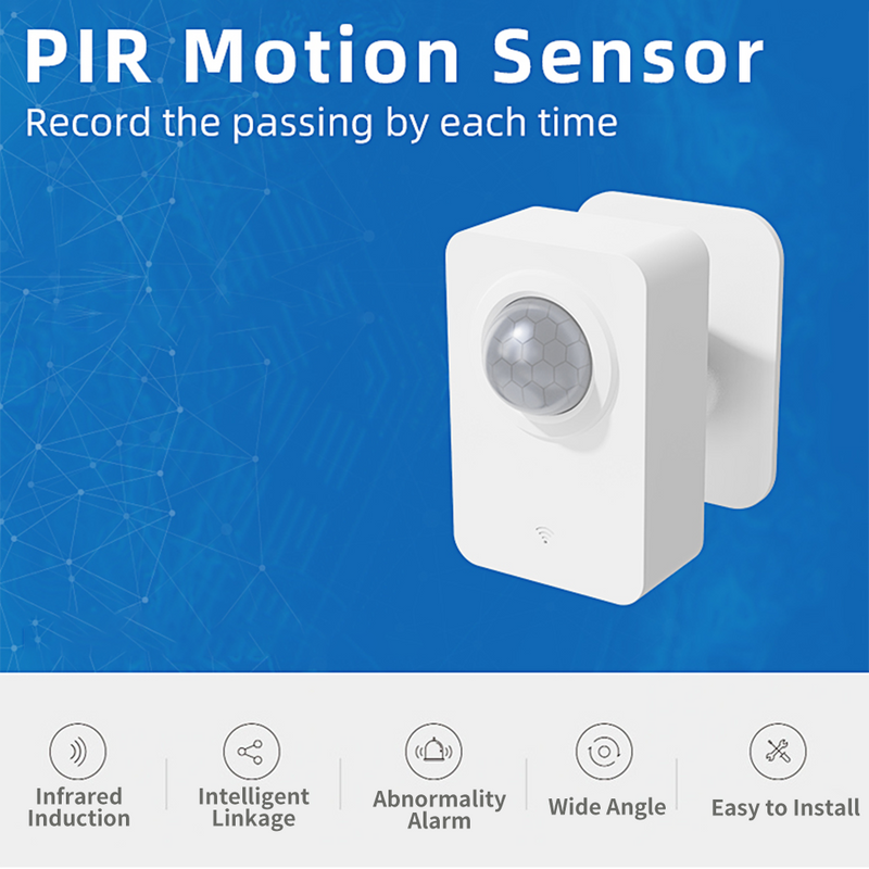 Sensor de movimiento Tuya PIR WiFi para detección pasiva infrarroja de vida inteligente, Detector de sistema de alarma de seguridad trabajo remoto con Alexa