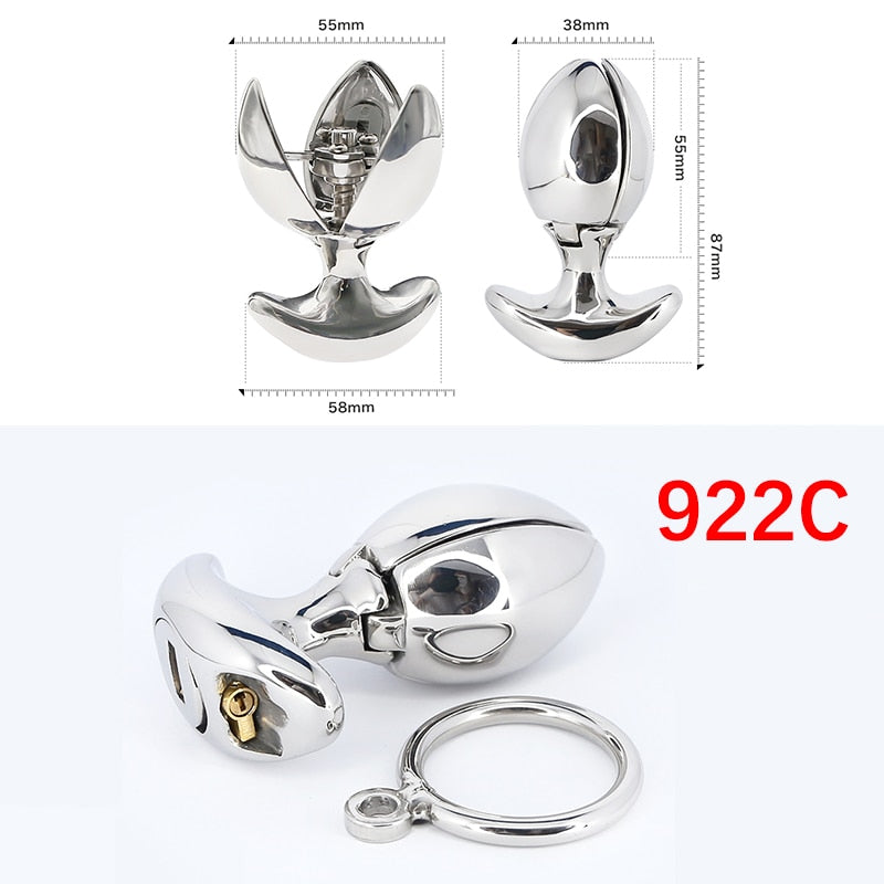Heavy Anus Beads ASSLOCK Stainless Steel Anal Plug With Lock Expanding Heavy Anus Beads ASSLOCK Stainless Steel Anal Plug With Lock Expanding