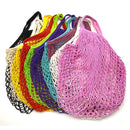 Portable Reusable Grocery Bags for Fruit Vegetable Bag Cotton Mesh String Organizer Handbag Short Handle Net Shopping Bags Tote