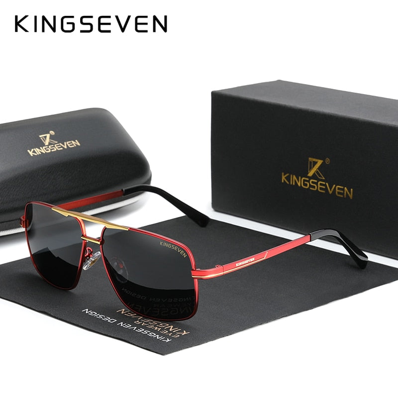 KINGSEVEN  Men's Sunglasses Brand Designer Pilot Polarized Male Sun Glasses Eyeglasses gafas oculos de sol masculino For Men