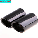 2Pcs/Set Chrome Plating Stainless Steel Car Exhaust Muffler Tip Pipes Covers for Audi A1 A3 A4 TT 2009-2015/VW Volkswagen PASSAT