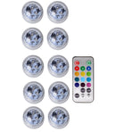 Battery Operated LED Underwater Lights Remote 13 Colors Submersible Light RGB Tea Lamp for Weeding Xmas Valentine&