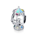 BISAER 925 Sterling Silver High Heels Shoes&Lipstick Charms Beads Wine Glass Pendant Fit Elegant Women DIY Bracelet Fine Jewelry