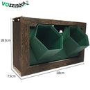 Creative Decorative Hanging Pots Hydroponic Wooden Flower Box Photo Frame Flower Pot Holder Vertical Garden Wall Plastic Planter