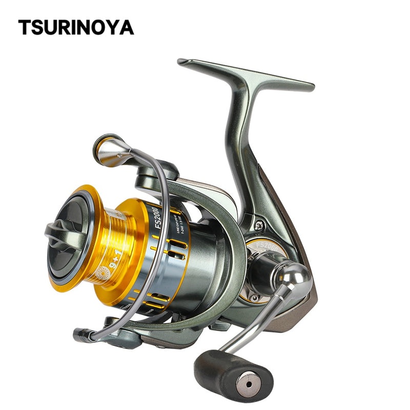 Carrete de pesca giratorio de fundición larga TSURINOYA FS 2000 3000 5,2: 1 7kg potencia de arrastre universal Lucio de agua dulce rueda de pesca ligera