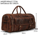 Vintage Crazy Horse leather Travel Bag With Shoe Pocket 20 inch big capacity Real Leather Weekend luuage Bag large Messenger Bag