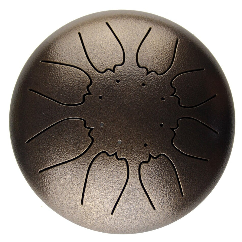 Mini 8-Tone Steel Tongue Drum 6 Inch Tongue Drum C Key Hand Pan Drum with Drum Mallets Carry Bag
